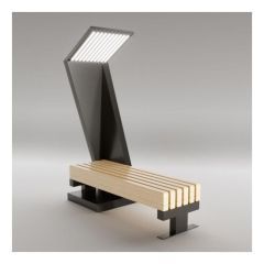 Умная скамья &quot;Экобэнч&quot; с Wi-Fi, USB-зарядкой и светодиодным освещением на солнечной батарее