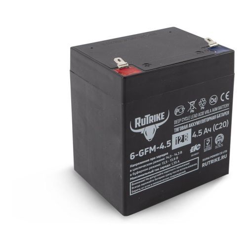 Тяговый аккумулятор RuTrike 6-GFM-4.5 (12V4,5A/H C20)