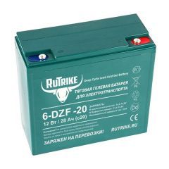 Аккумулятор тяговый RuTrike 6-DZF-20 (12V20A/H C2)