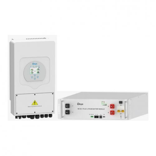 Комплект Гибридный инвертор Deye SUN-5K-SG03LP1-EU + АКБ LiFePO4 DEYE SE-5.1 Pro-B