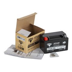 Аккумулятор стартерный для мототехники Rutrike YTX7A-BS (12V/7Ah) (UTX7A-BS, CT 1207, MT 12-7)