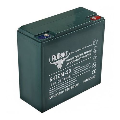 Аккумулятор тяговый RuTrike 6-DZM-20 (12V20A/H C2)