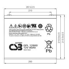 Аккумулятор CSB GPL 12800G