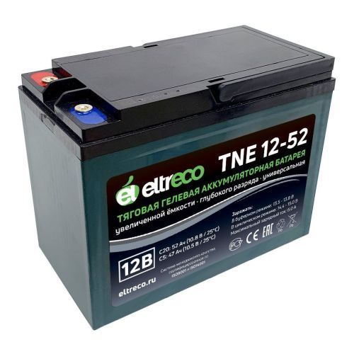 Тяговый аккумулятор Eltreco TNE12-52 (12V45A/H C3)