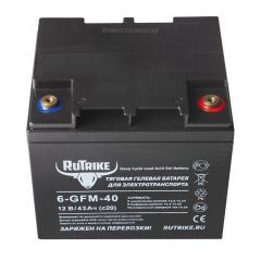 Тяговый гелевый аккумулятор RuTrike 6-GFM-40 (12V43A/H C20)