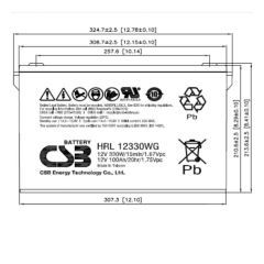 Аккумулятор CSB HRL 12330WG