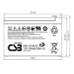 Аккумулятор CSB EVH 12150