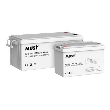 Аккумуляторная батарея MUST LP15-12100 (12,8В 100Ач) 1, кВтч Bluetooh